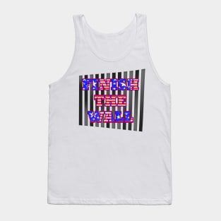 Patriotic FINISH THE WALL Design Tank Top